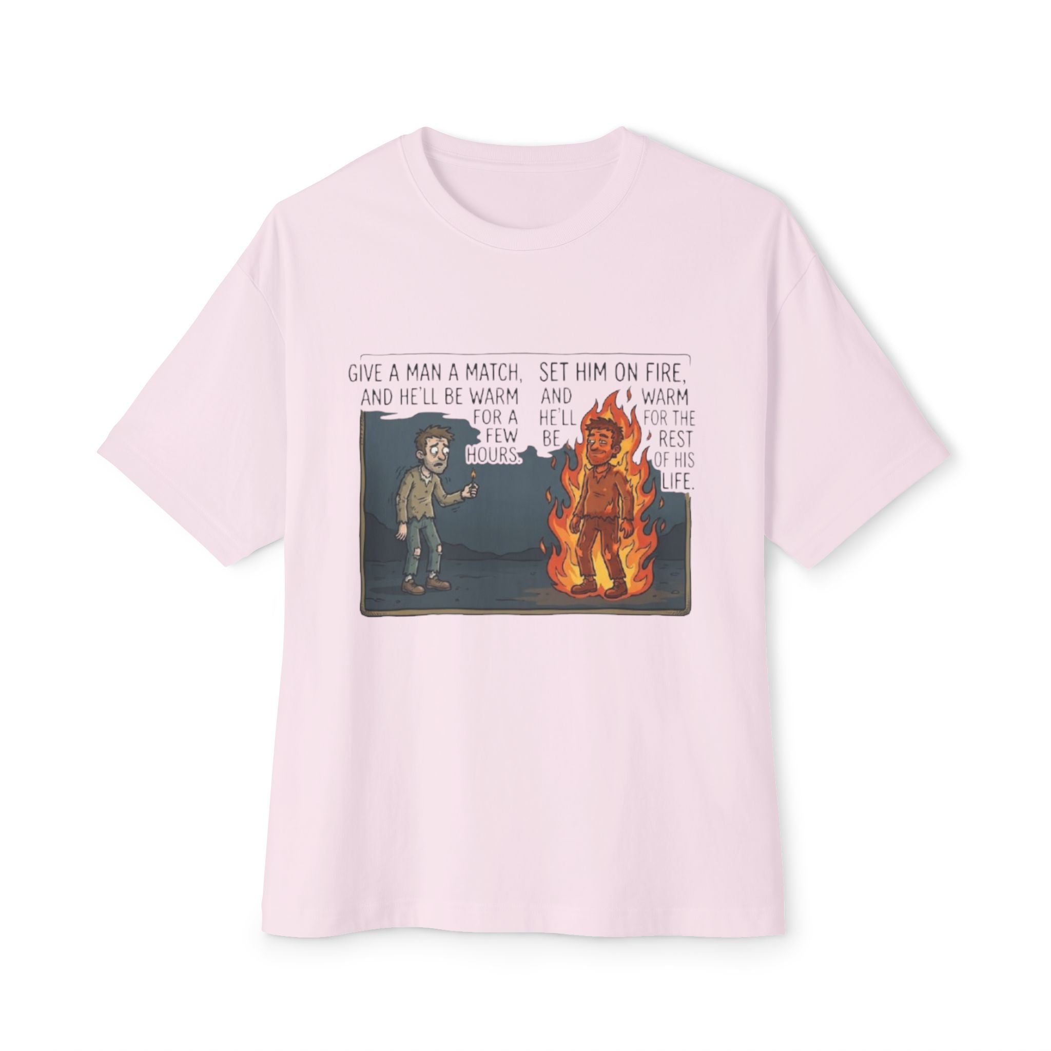 Man on Fire Graphic Tee: Edgy Art Statement