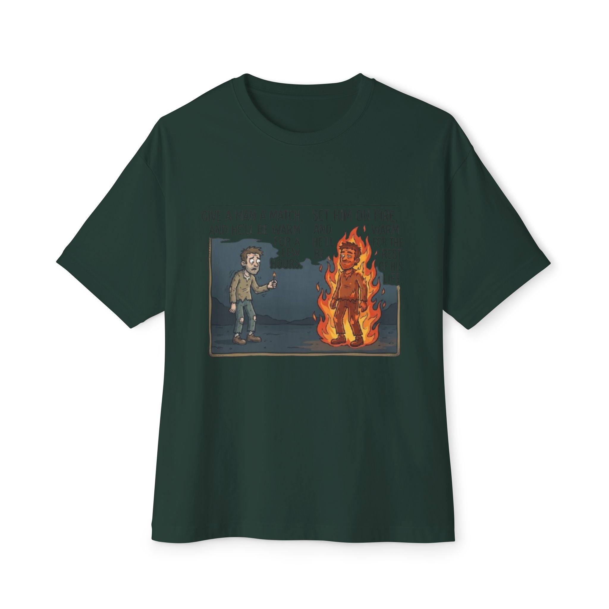 Man on Fire Graphic Tee: Edgy Art Statement