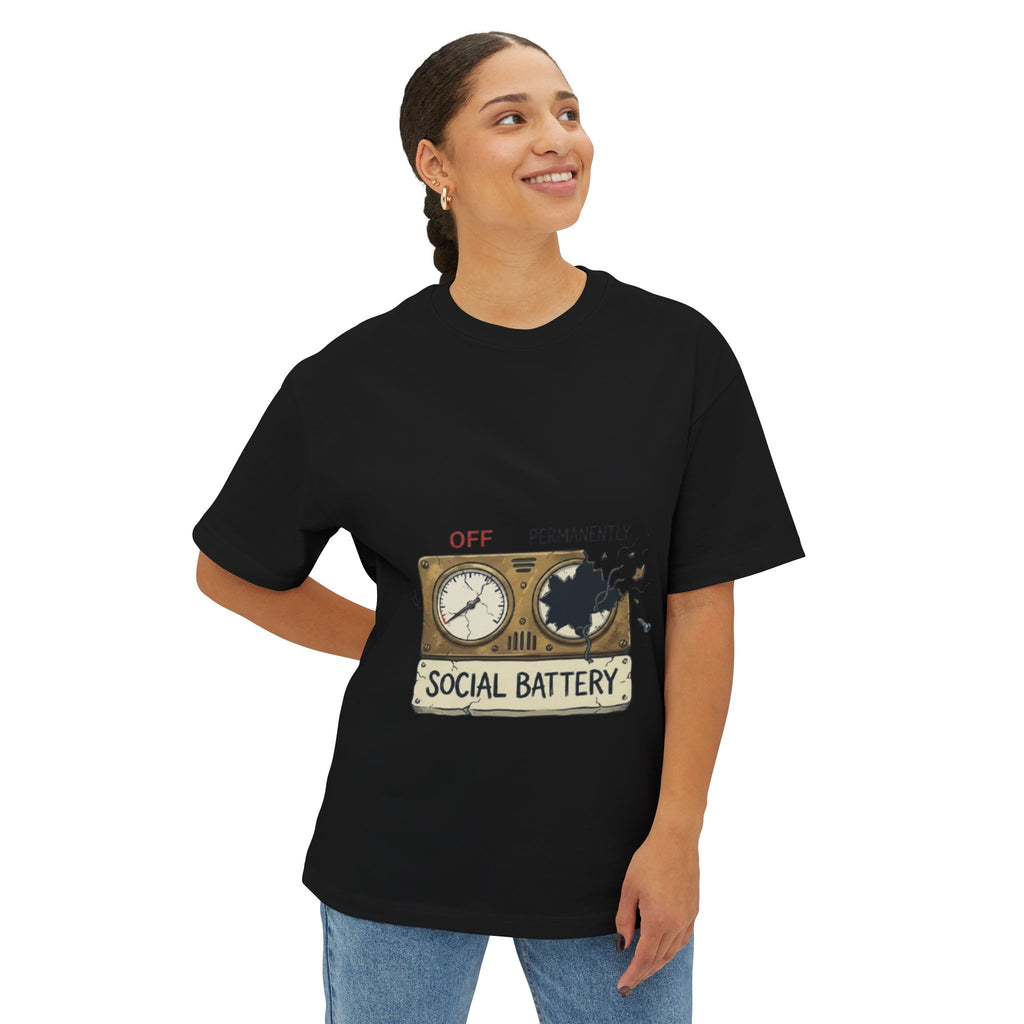 Social Battery Low Tee - Funny Introvert Energy Shirt