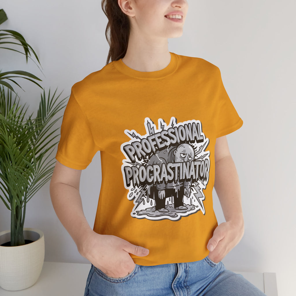 DIY Apparel | Professional Procrastinator T-Shirt — Funny Graphic Tee for Students & Office Workers
