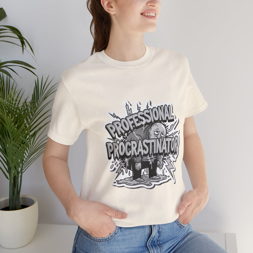 DIY Apparel | Professional Procrastinator T-Shirt — Funny Graphic Tee for Students & Office Workers