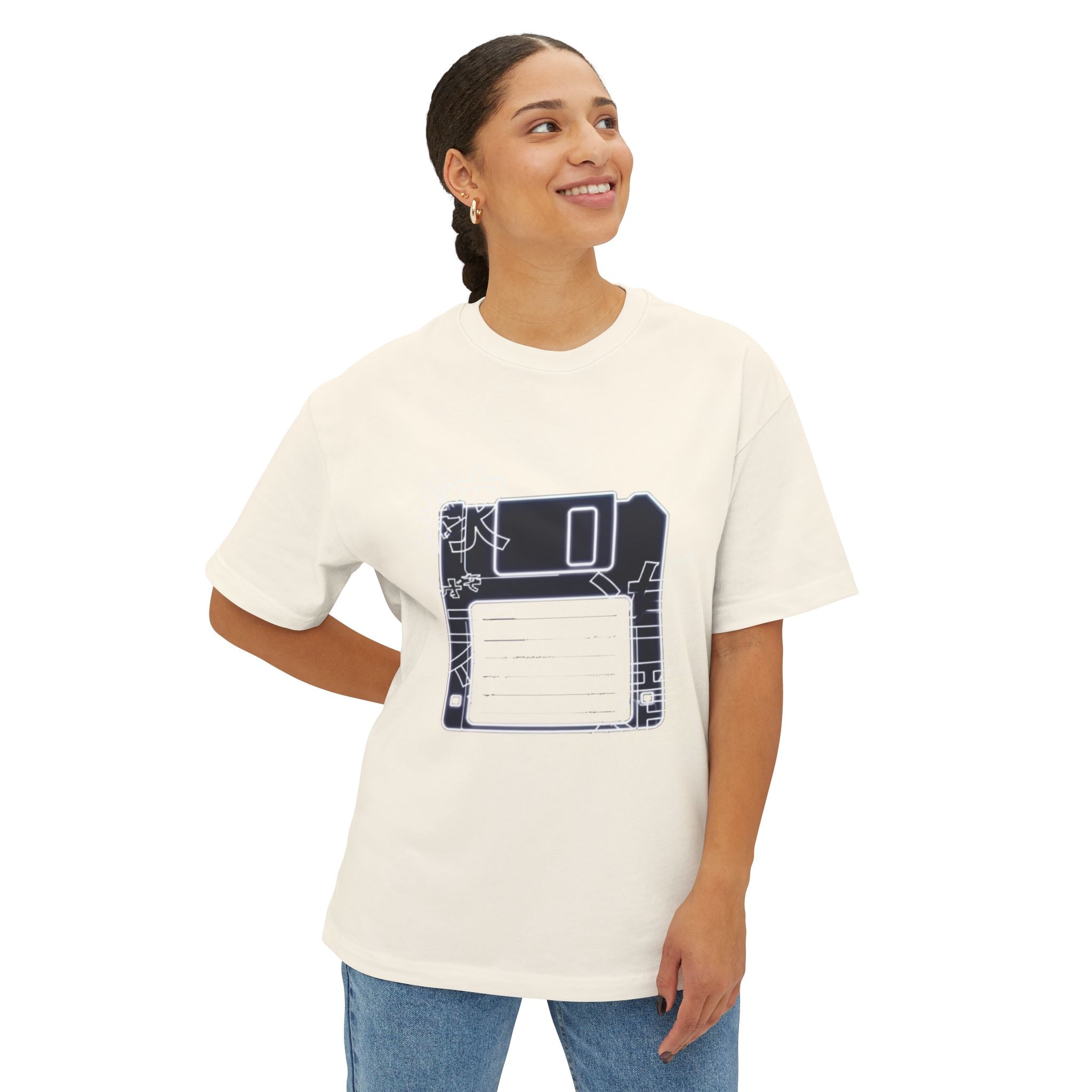 Cyberpunk Floppy Disk Kanji Gradient Tee