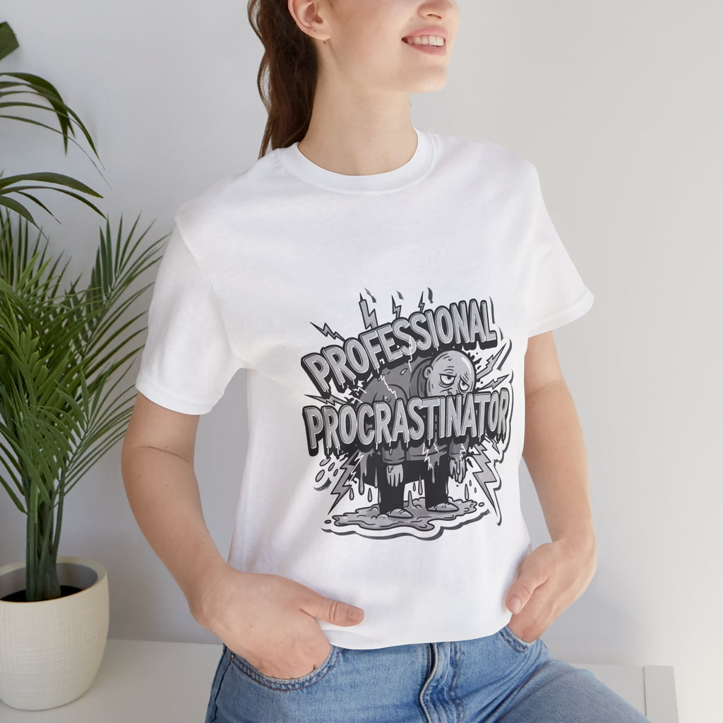 DIY Apparel | Professional Procrastinator T-Shirt — Funny Graphic Tee for Students & Office Workers