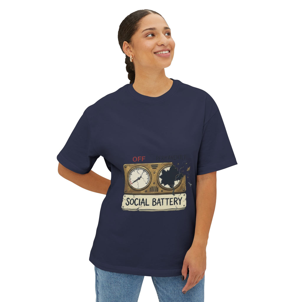 Social Battery Low Tee - Funny Introvert Energy Shirt