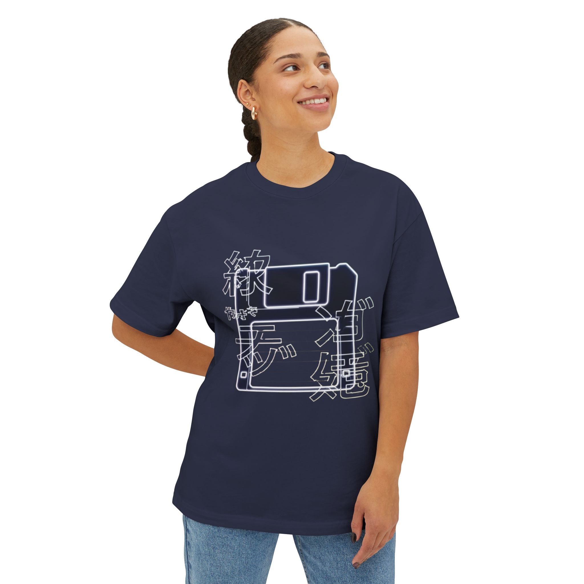 Cyberpunk Floppy Disk Kanji Gradient Tee