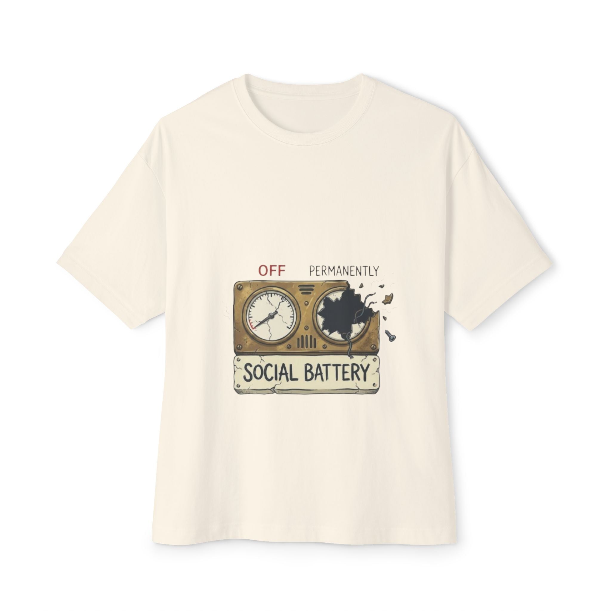 Social Battery Low Tee - Funny Introvert Energy Shirt