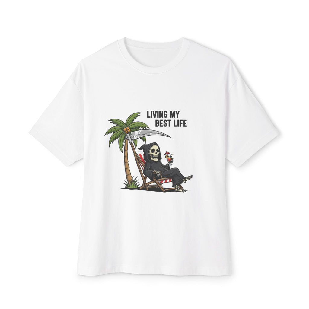 Grim Reaper Beach Cocktail Tee - Dark Humor Summer