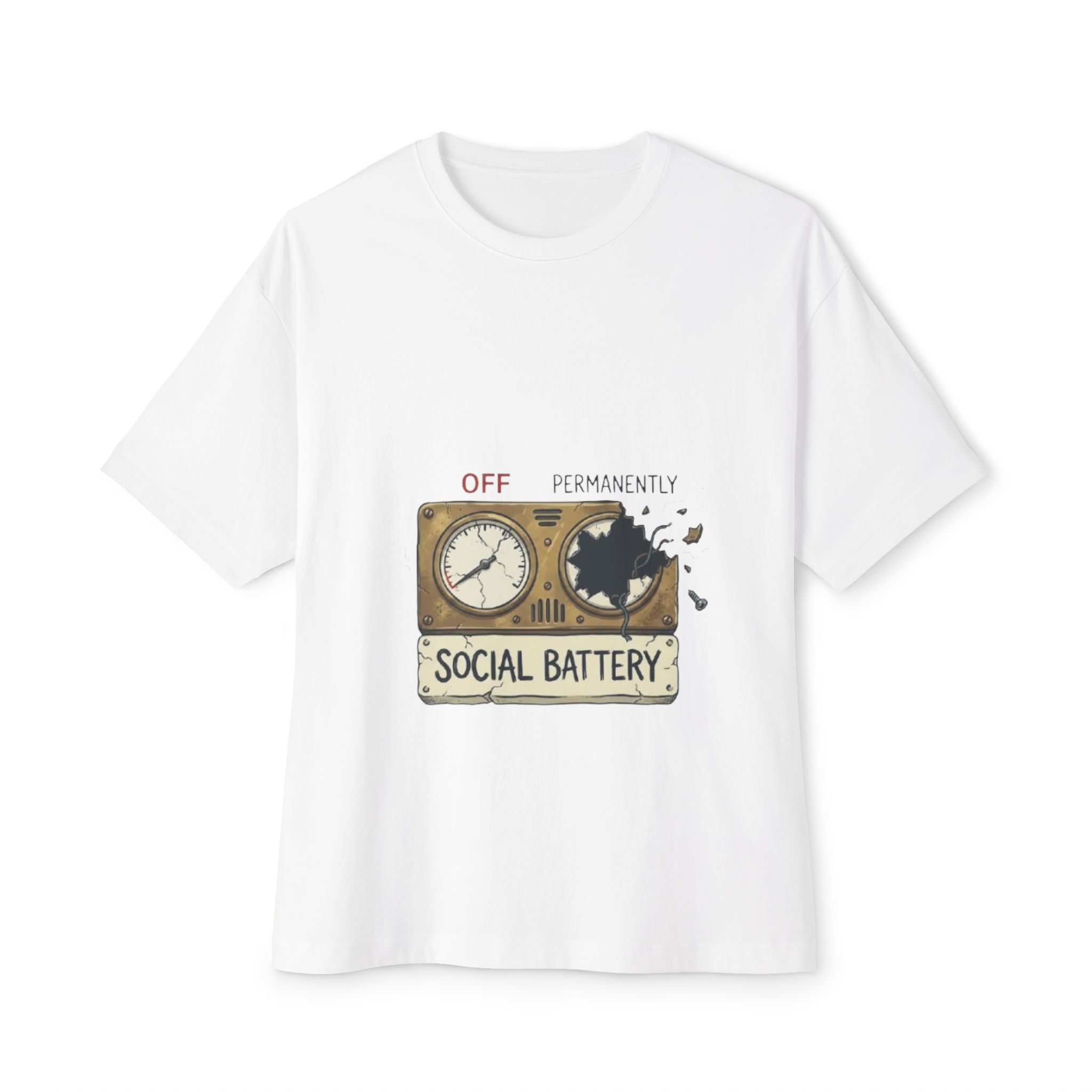 Social Battery Low Tee - Funny Introvert Energy Shirt