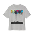 Dripping Cityscape Art Print - Modern Urban Decor