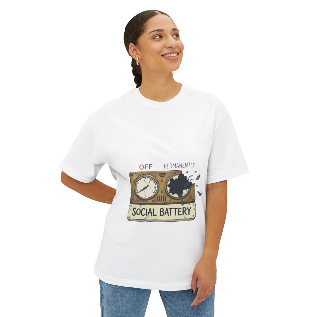 Social Battery Low Tee - Funny Introvert Energy Shirt