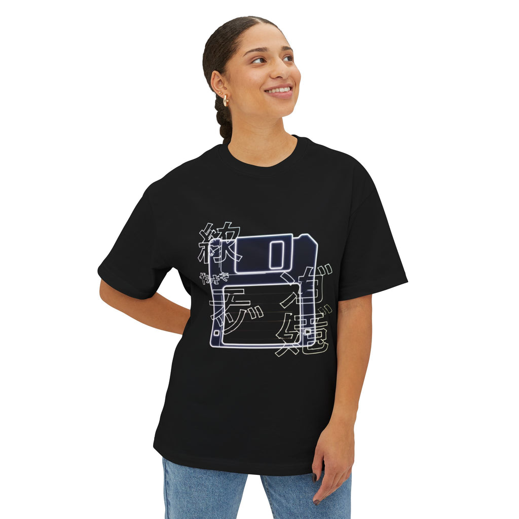Cyberpunk Floppy Disk Kanji Gradient Tee