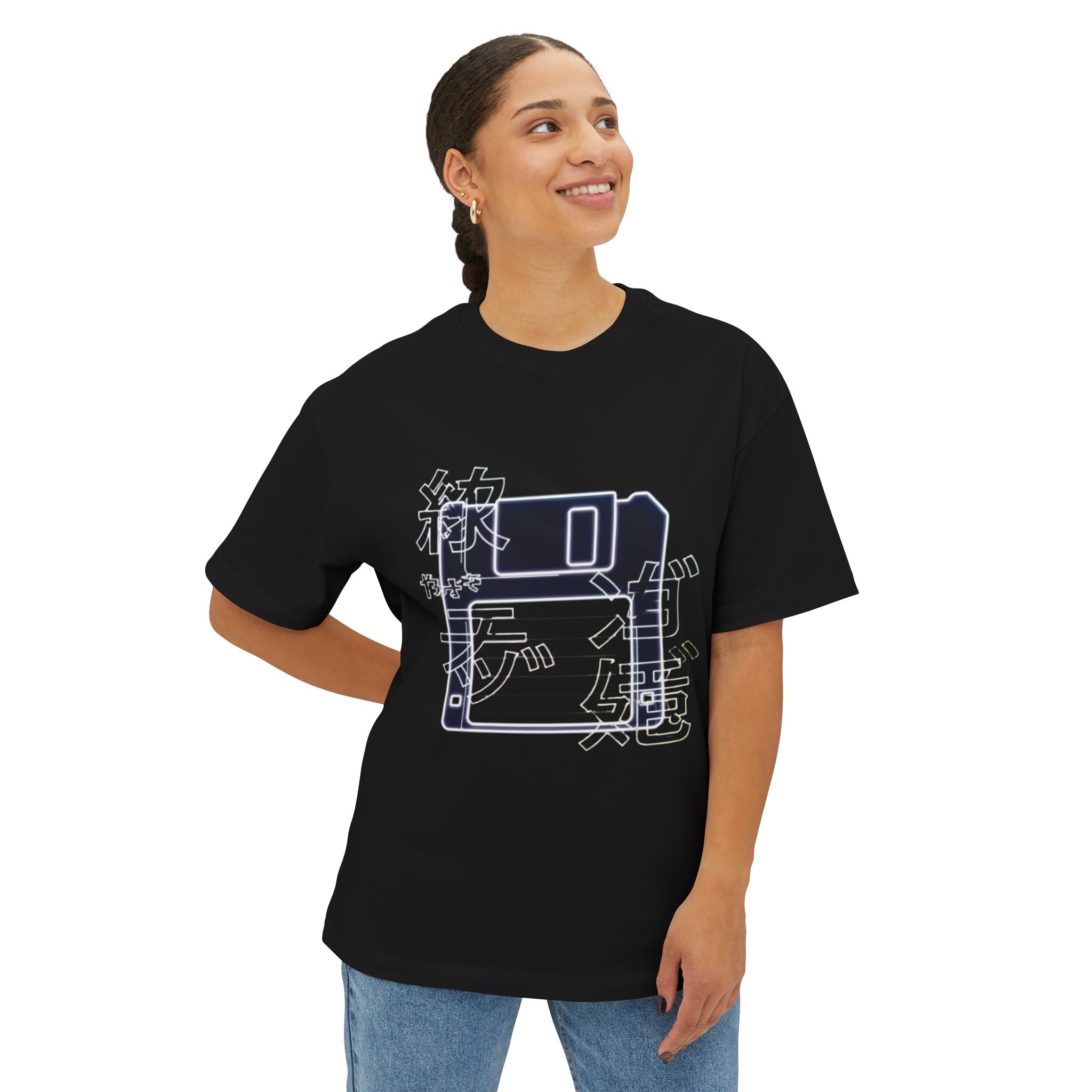 Cyberpunk Floppy Disk Kanji Gradient Tee