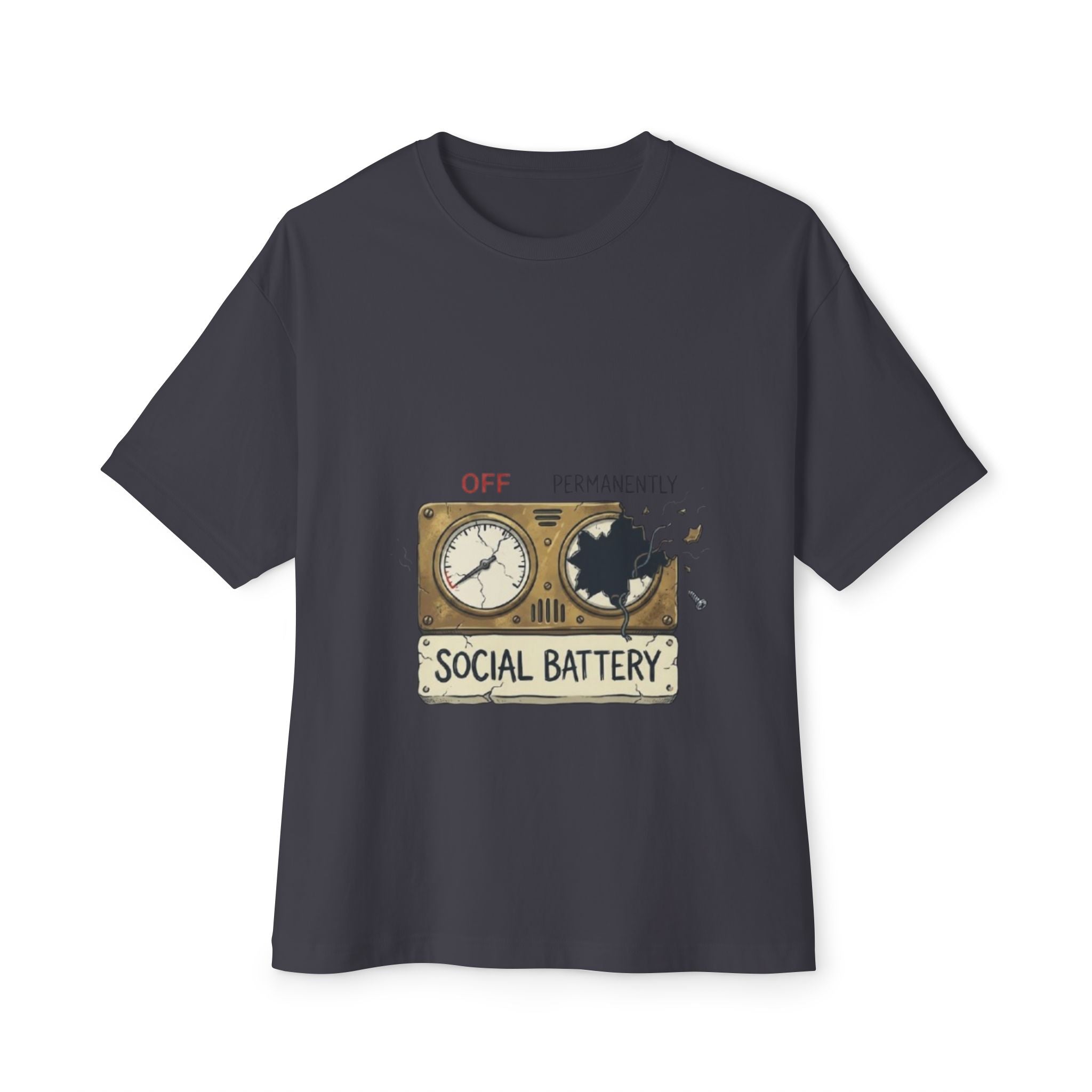 Social Battery Low Tee - Funny Introvert Energy Shirt