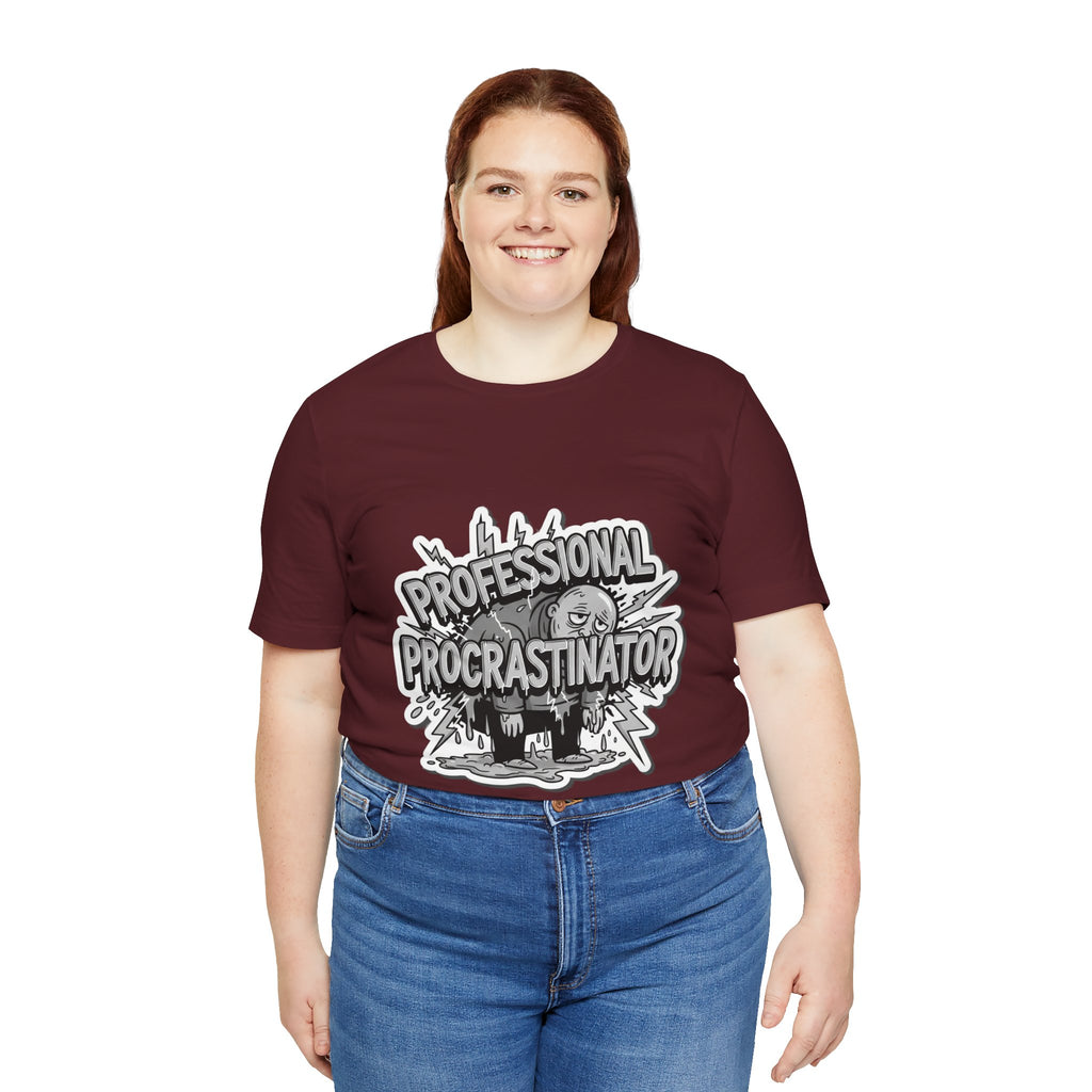DIY Apparel | Professional Procrastinator T-Shirt — Funny Graphic Tee for Students & Office Workers