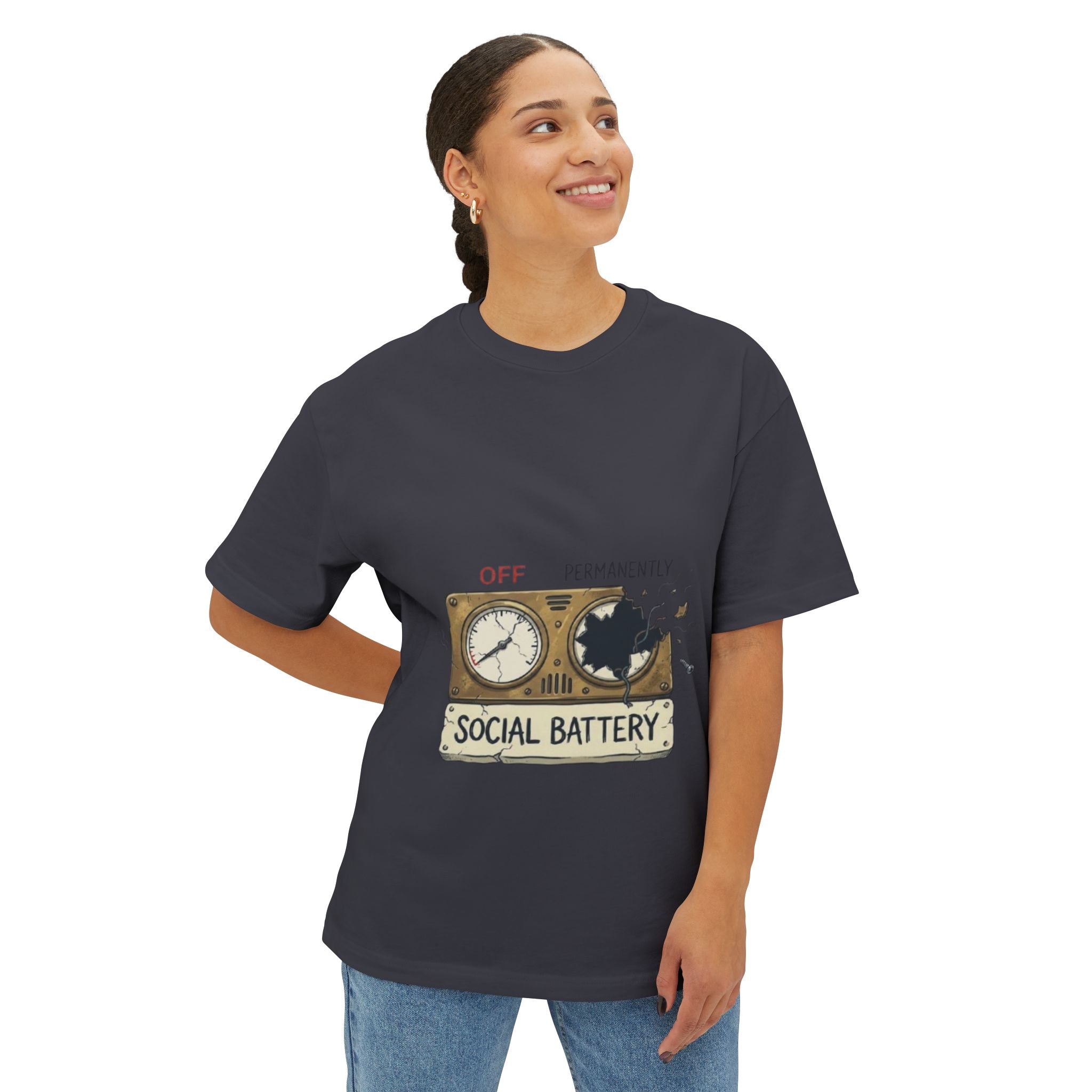 Social Battery Low Tee - Funny Introvert Energy Shirt